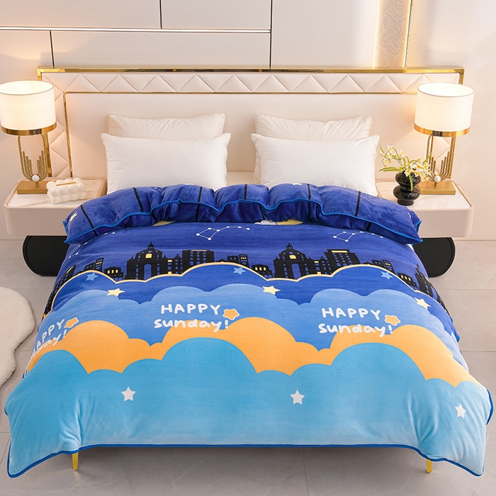 91家纺网 家纺一手货源 找家纺 （总）芯诗曼 2025直播高克重牛奶绒四件套法莱绒金貂貂狐保暖单被套