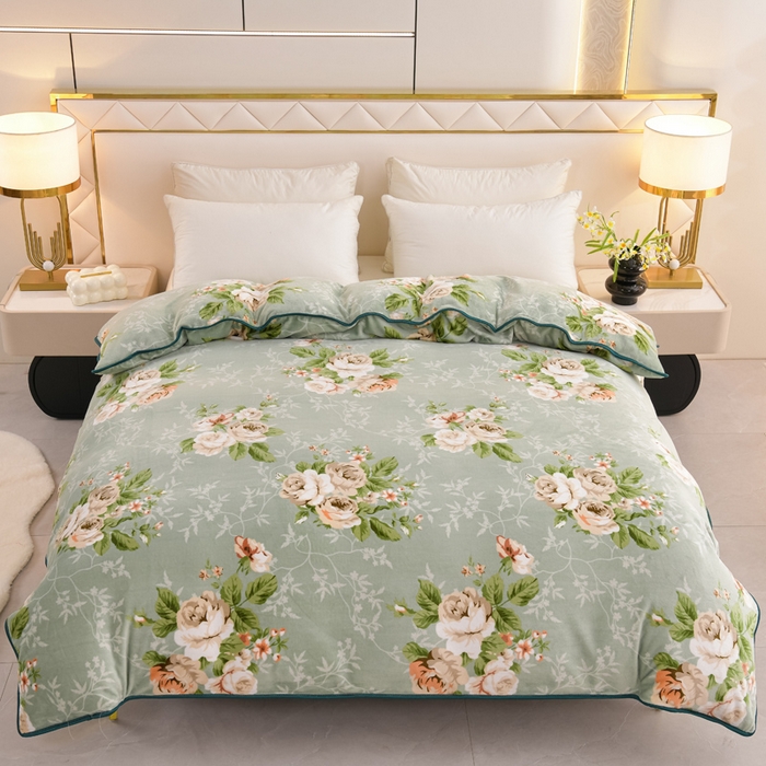 91家纺网 家纺一手货源 找家纺 （总）芯诗曼 2025直播高克重牛奶绒四件套法莱绒金貂貂狐保暖单被套