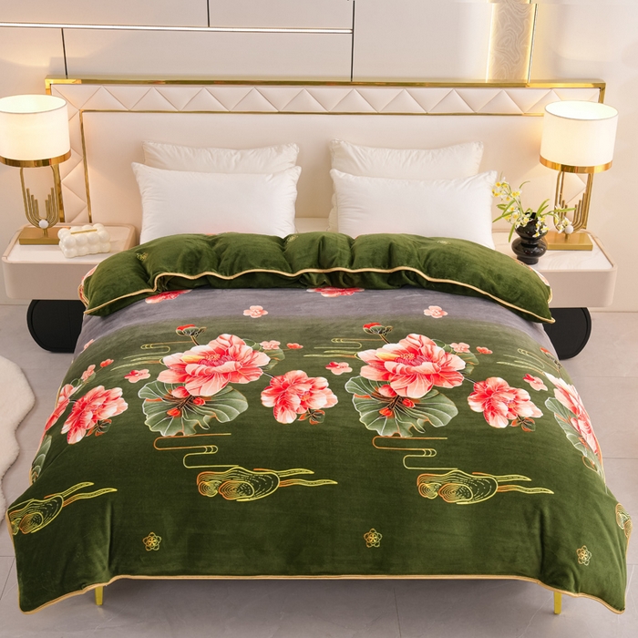 91家纺网 家纺一手货源 找家纺 （总）芯诗曼 2025直播高克重牛奶绒四件套法莱绒金貂貂狐保暖单被套