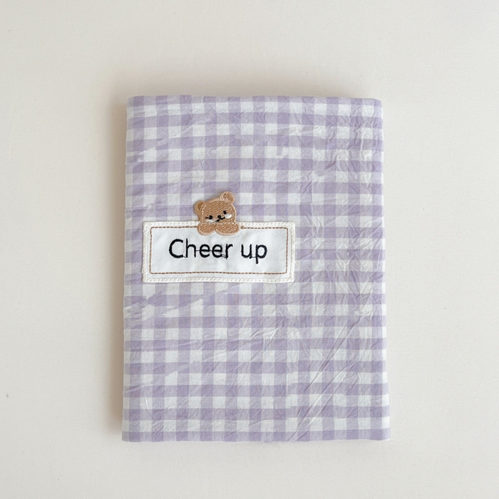 91家纺网 家纺一手货源 找家纺 沐纯家居 2025新款A类宿舍全棉纯棉色织水洗棉三件套-kimi熊系列 香芋紫格