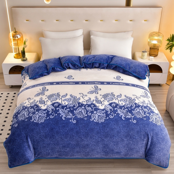 91家纺网 家纺一手货源 找家纺 （总）芯诗曼2025新款8.5斤直播热款高克重牛奶绒法莱绒水晶金貂法莱绒四件套