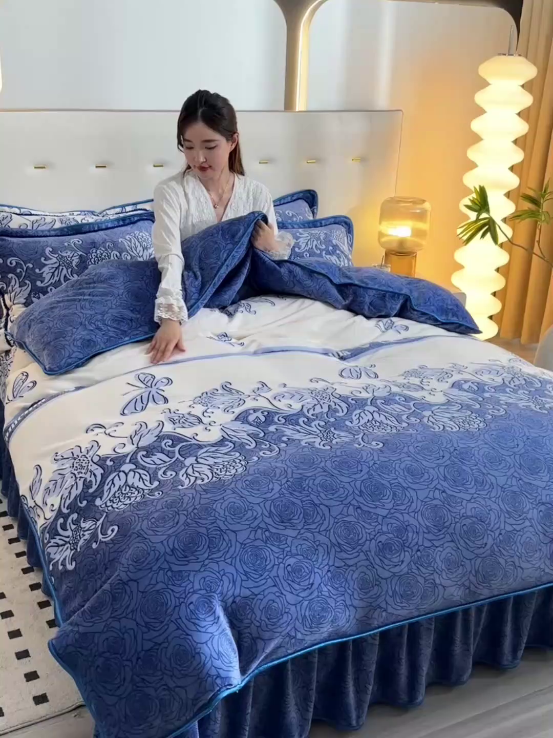 91家纺网 家纺一手货源 找家纺 （总）芯诗曼 2025直播高克重牛奶绒四件套法莱绒金貂貂狐保暖单被套