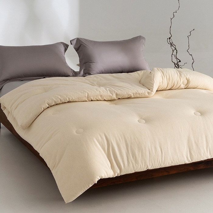 91家纺网 家纺一手货源 找家纺 （总）立奥被业 2025新款B类高密棉麻亚麻系列秋冬被被子被芯