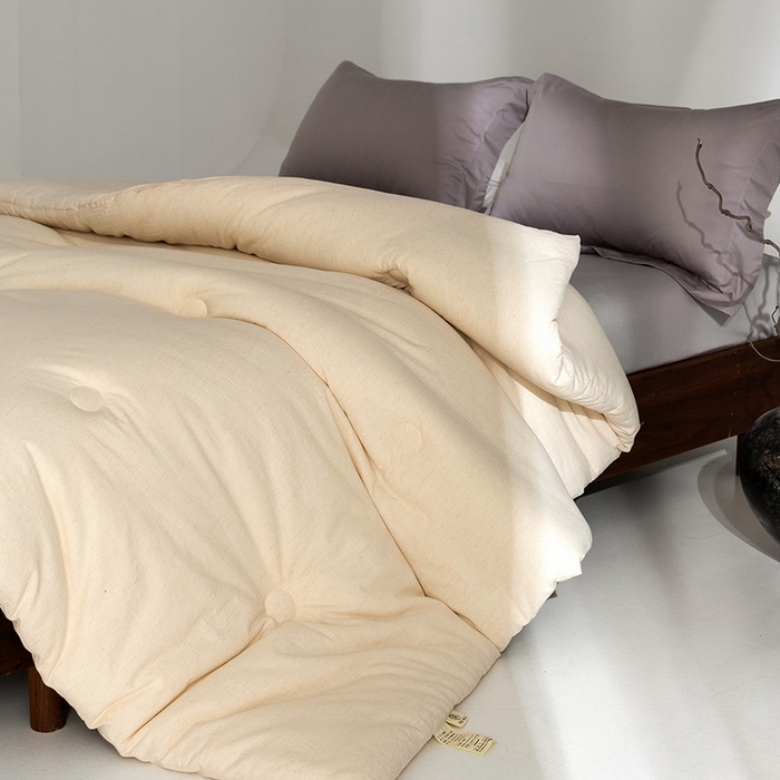 91家纺网 家纺一手货源 找家纺 （总）立奥被业 2025新款B类高密棉麻亚麻系列秋冬被被子被芯