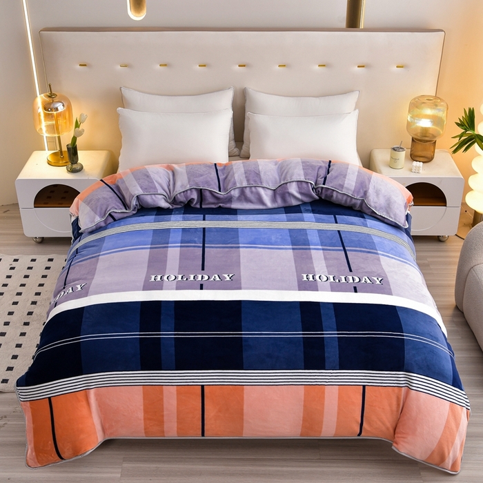 芯诗曼 2025直播高克重牛奶绒四件套法莱绒金貂貂狐保暖单被套 格调生活