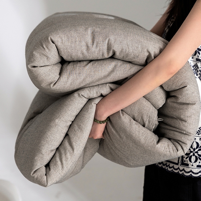 91家纺网 家纺一手货源 找家纺 （总）立奥被业 2025新款B类高密棉麻亚麻系列秋冬被被子被芯