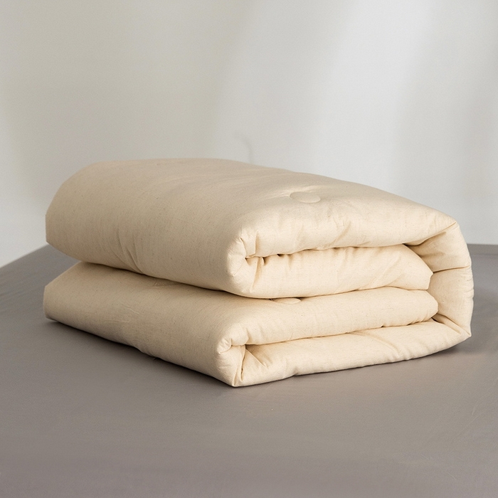 91家纺网 家纺一手货源 找家纺 立奥被业 2025新款B类高密棉麻亚麻系列秋冬被被子被芯 草本白