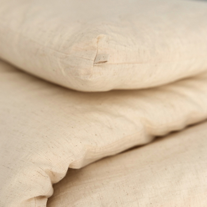 91家纺网 家纺一手货源 找家纺 立奥被业 2025新款B类高密棉麻亚麻系列秋冬被被子被芯 草本白