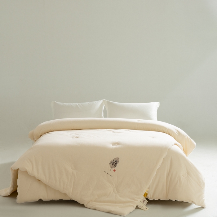 （总）纪梵茜 2025新款雨露亚麻大豆被棉麻冬被李官奇正品全棉大豆子母被双胎被