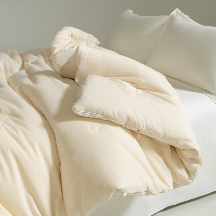 91家纺网 家纺一手货源 找家纺 （总）纪梵茜 2025新款雨露亚麻大豆被棉麻冬被李官奇正品全棉大豆子母被双胎被