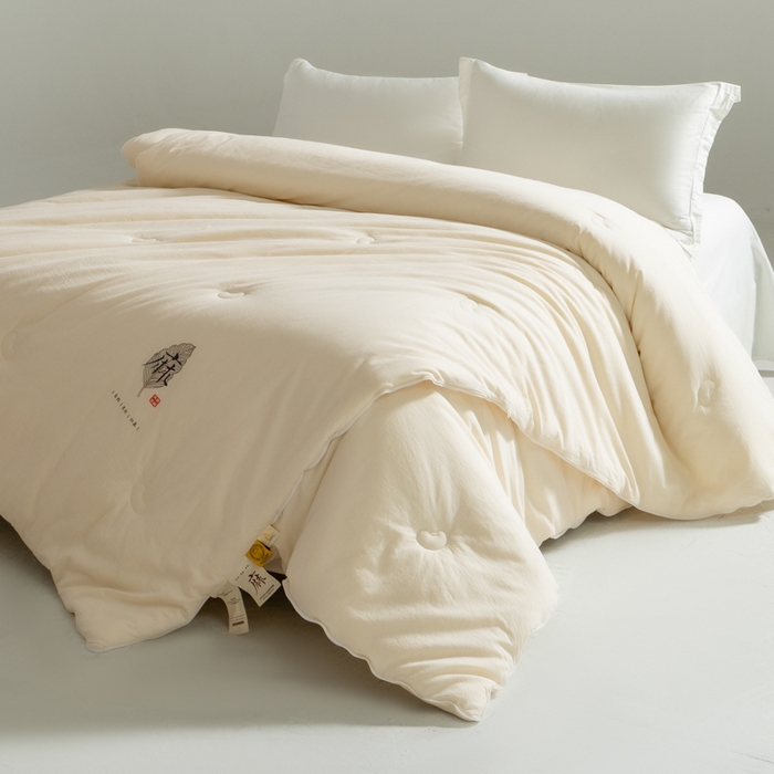 91家纺网 家纺一手货源 找家纺 （总）纪梵茜 2025新款雨露亚麻大豆被棉麻冬被李官奇正品全棉大豆子母被双胎被