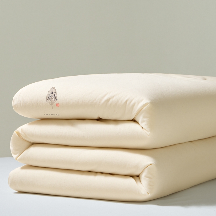 91家纺网 家纺一手货源 找家纺 （总）纪梵茜 2025新款雨露亚麻大豆被棉麻冬被李官奇正品全棉大豆被子被芯