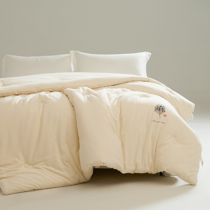 91家纺网 家纺一手货源 找家纺 （总）纪梵茜 2025新款雨露亚麻大豆被棉麻冬被李官奇正品全棉大豆被子被芯