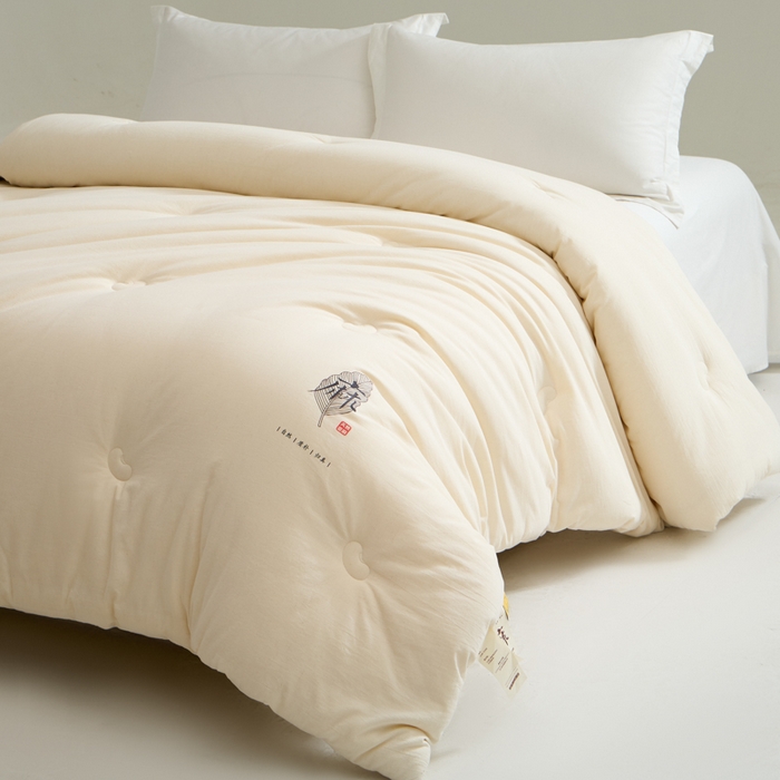 91家纺网 家纺一手货源 找家纺 （总）纪梵茜 2025新款雨露亚麻大豆被棉麻冬被李官奇正品全棉大豆被子被芯