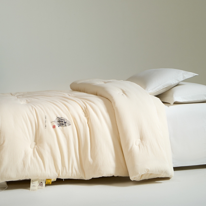 91家纺网 家纺一手货源 找家纺 （总）纪梵茜 2025新款雨露亚麻大豆被棉麻冬被李官奇正品全棉大豆被子被芯