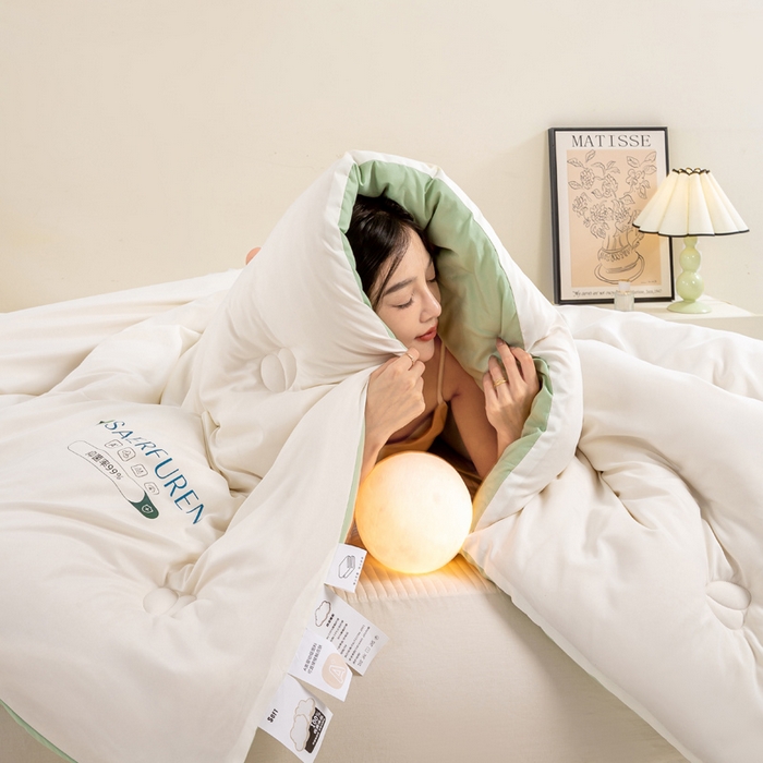 91家纺网 家纺一手货源 找家纺 （总）憨豆家纺 2025新款升级双拼原棉夏被空调被夏凉被大豆纤维被学生宿舍被子被芯春秋被直播冬被【含质检报告买家秀】