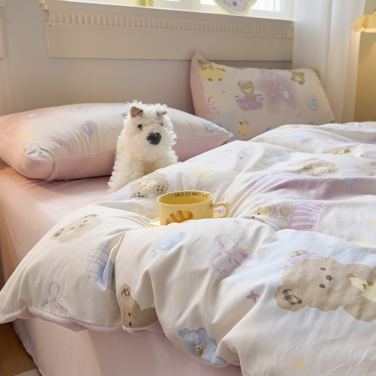 91家纺网 家纺一手货源 找家纺 （总）KA家纺 2025新款秋冬A棉B绒纯棉牛奶绒棉加绒四件套