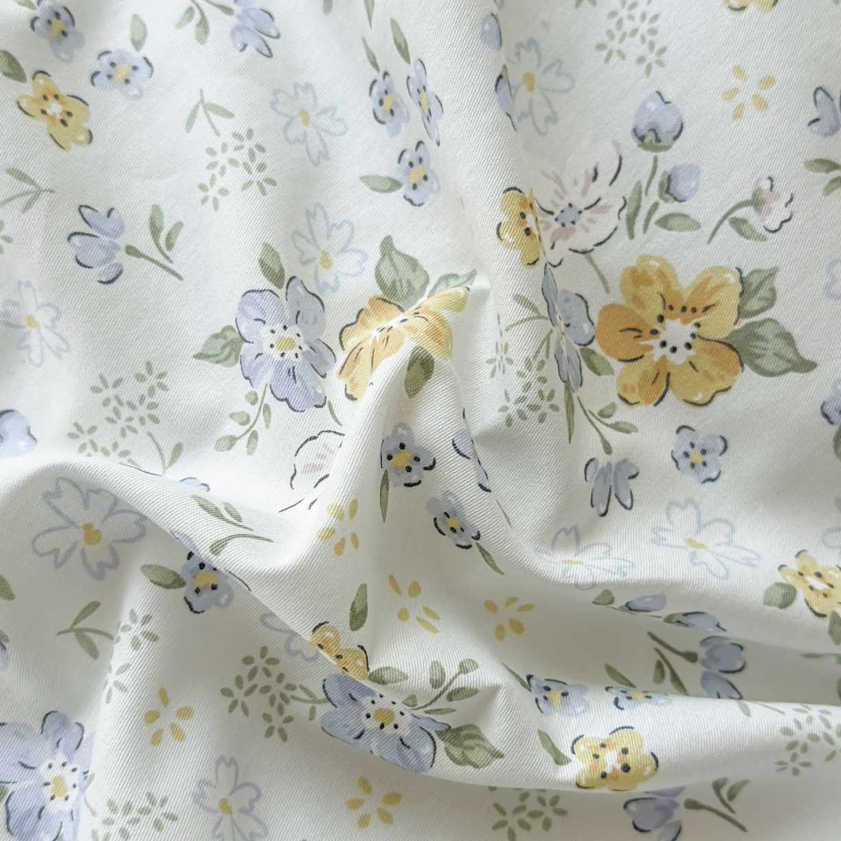 91家纺网 家纺一手货源 找家纺 KA家纺 2025新款秋冬A棉B绒纯棉牛奶绒棉加绒四件套 花语花夕