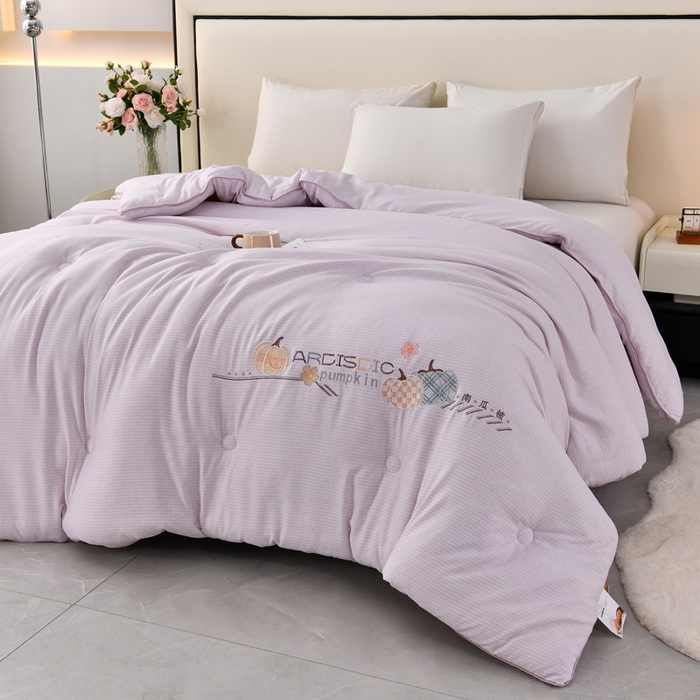 91家纺网 家纺一手货源 找家纺 小牛席业 2025新款A类南瓜被芯 南瓜被系列（粉色）