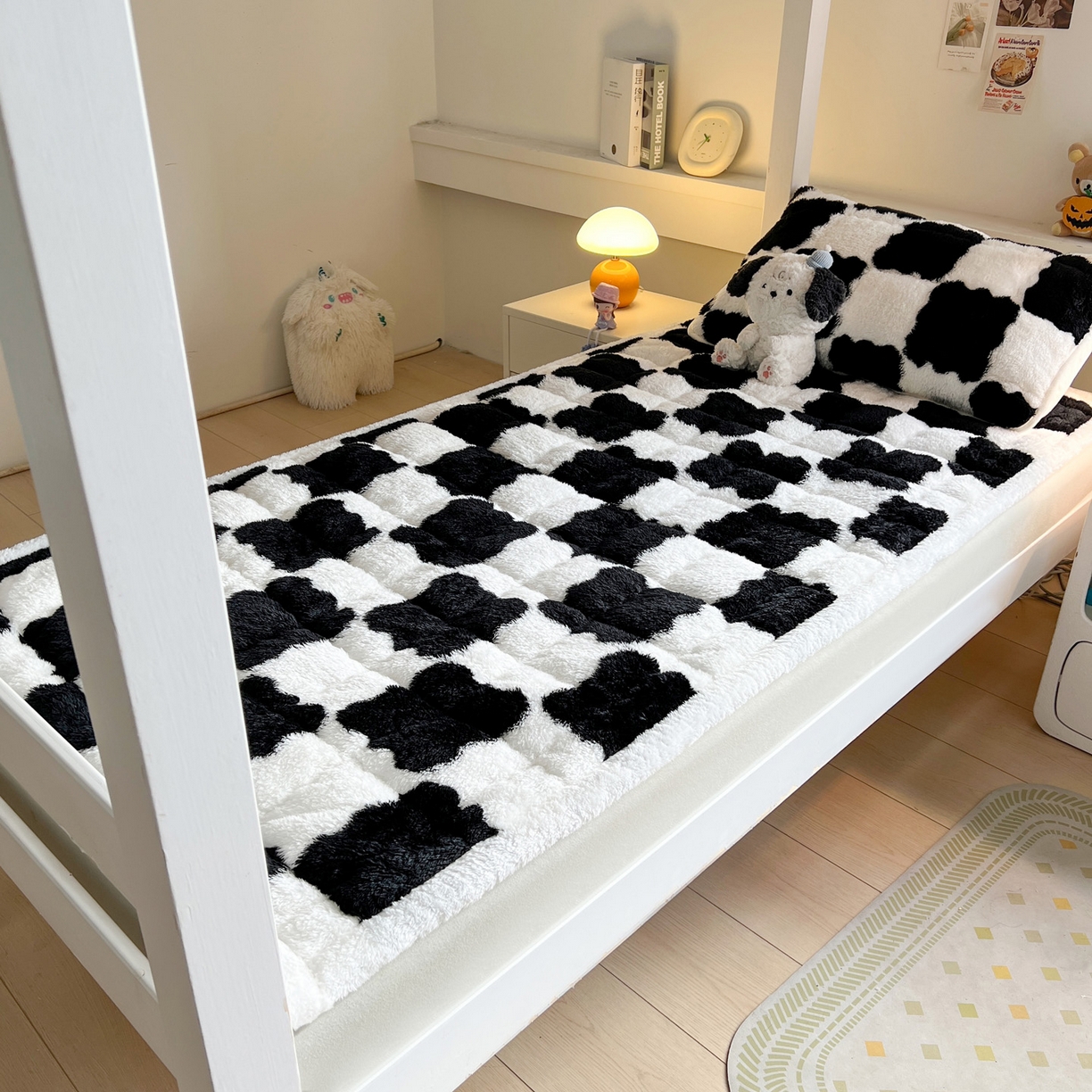 91家纺网 家纺一手货源 找家纺 （总）眠势力 2025新款北极绒学生床垫加绒牛奶绒床褥子秋冬保暖珊瑚绒夹棉上下铺床护垫