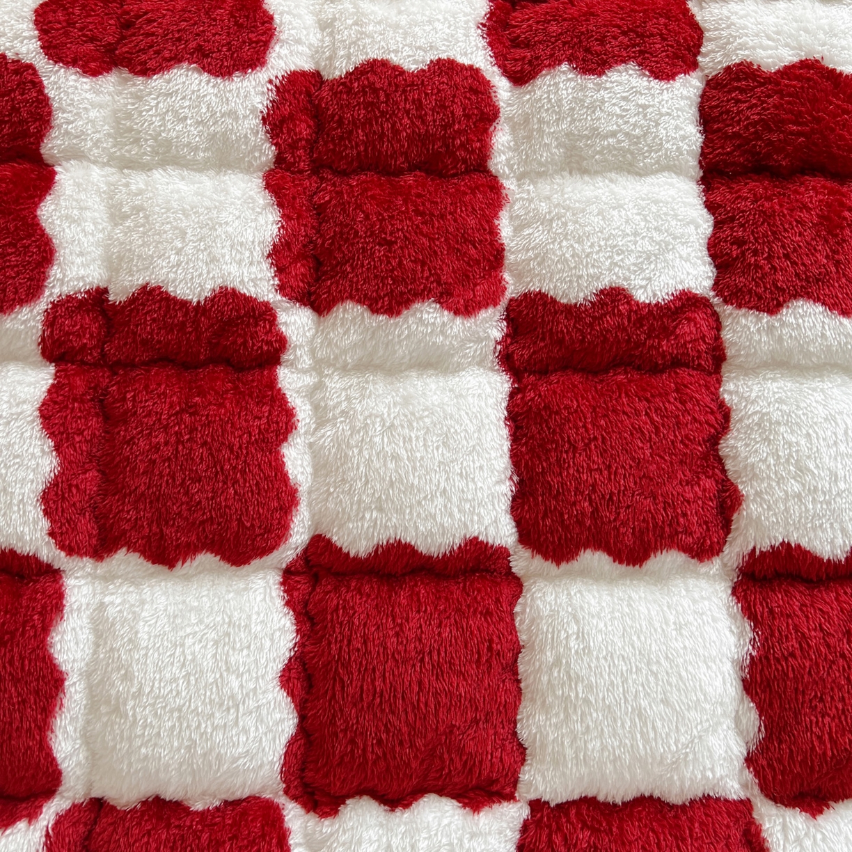 91家纺网 家纺一手货源 找家纺 眠势力 2025新款北极绒学生床垫加绒牛奶绒床褥子秋冬保暖珊瑚绒夹棉上下铺床护垫 棋盘格-海棠红