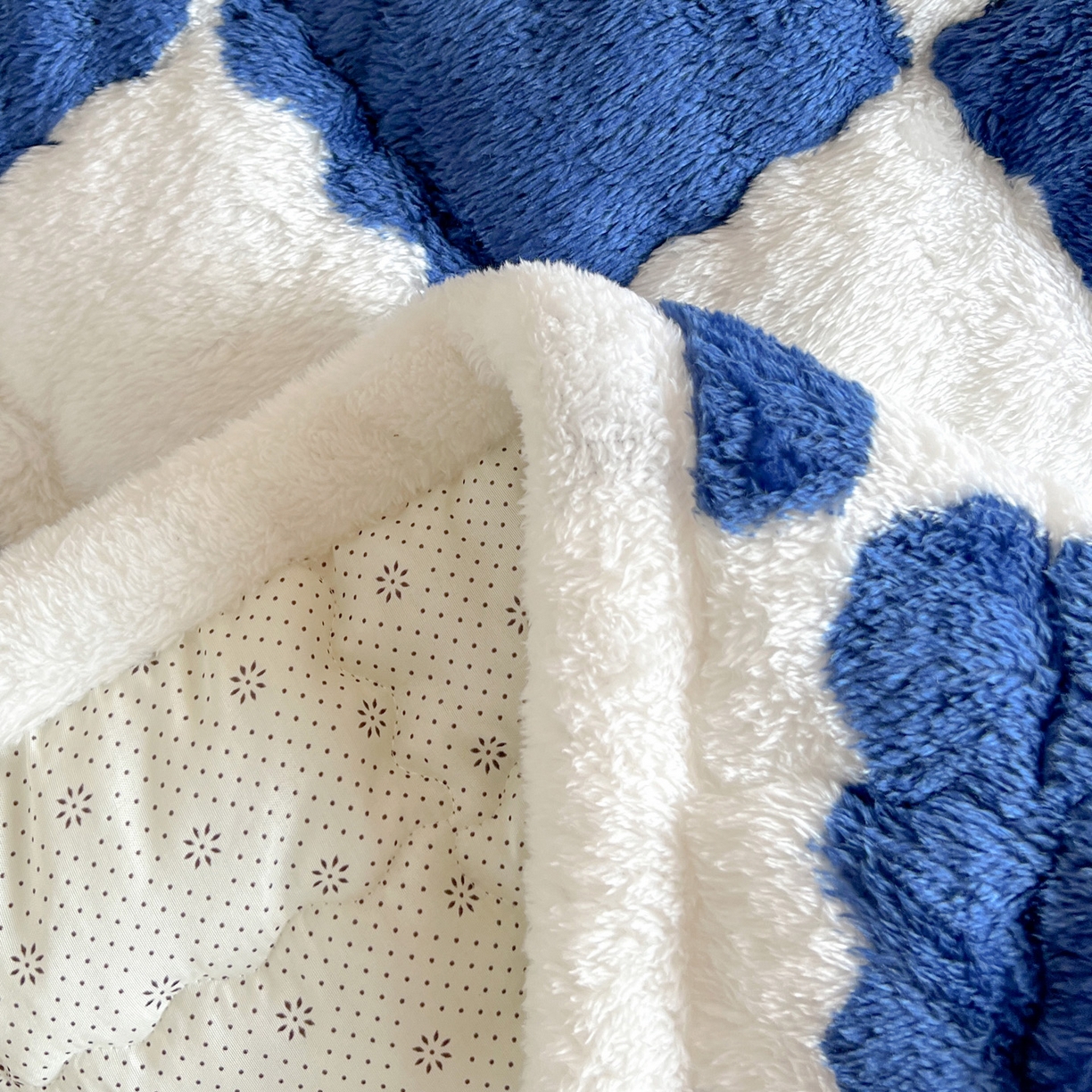 91家纺网 家纺一手货源 找家纺 眠势力 2025新款北极绒学生床垫加绒牛奶绒床褥子秋冬保暖珊瑚绒夹棉上下铺床护垫 棋盘格-海幽蓝