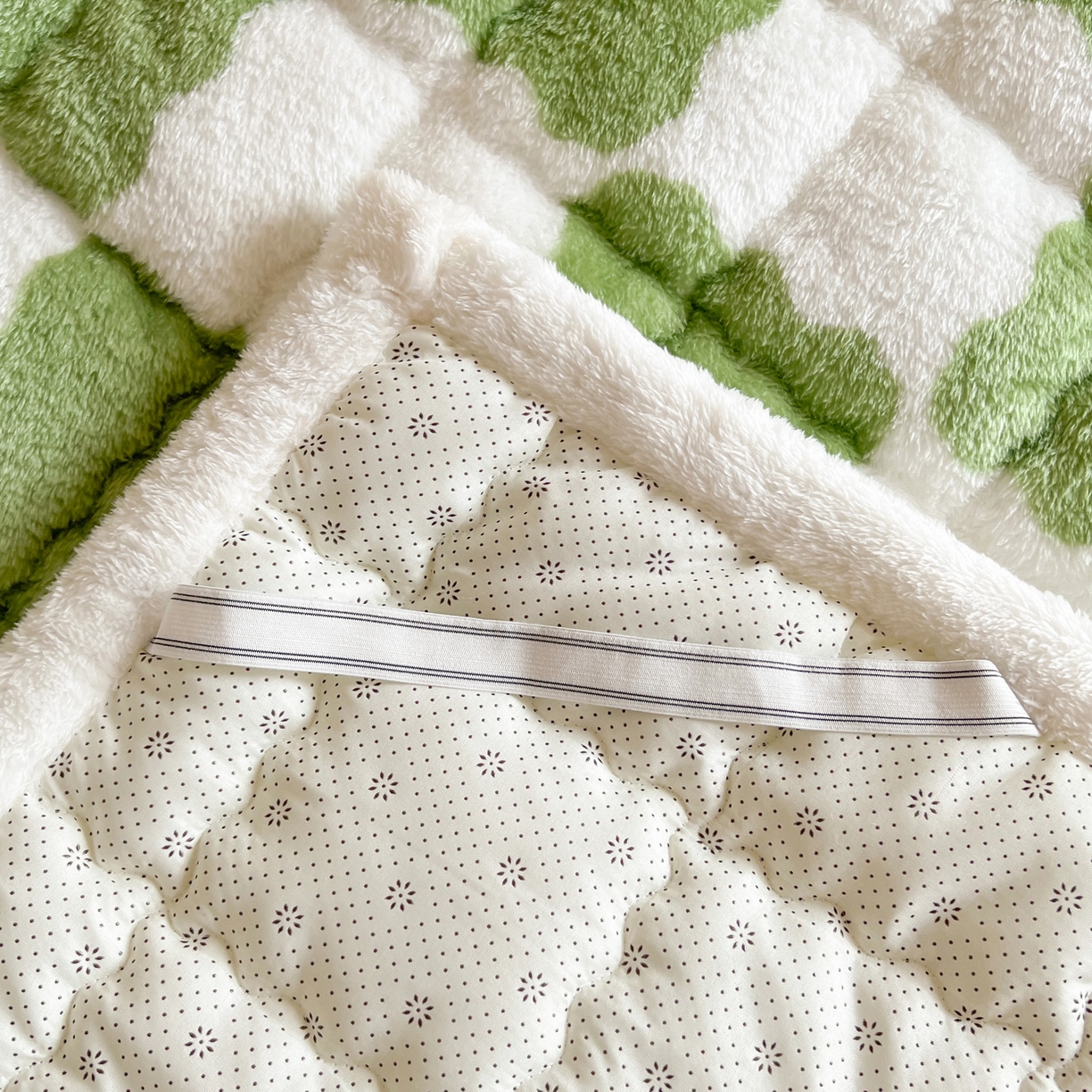 91家纺网 家纺一手货源 找家纺 眠势力 2025新款北极绒学生床垫加绒牛奶绒床褥子秋冬保暖珊瑚绒夹棉上下铺床护垫 棋盘格-嫩绿