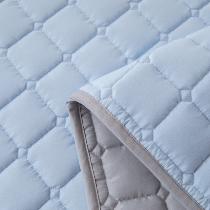 91家纺网 家纺一手货源 找家纺 拾小柒 2025新款A类原棉大豆纤维加厚床褥子床垫保护垫铺床款学生款 蓝 学生款