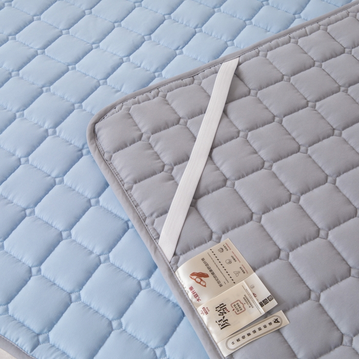 91家纺网 家纺一手货源 找家纺 拾小柒 2025新款A类原棉大豆纤维加厚床褥子床垫保护垫铺床款学生款 蓝 学生款