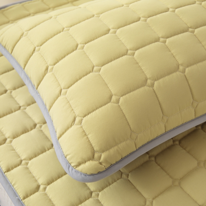 91家纺网 家纺一手货源 找家纺 拾小柒 2025新款A类原棉大豆纤维加厚床褥子床垫保护垫铺床款学生款 姜黄 学生款