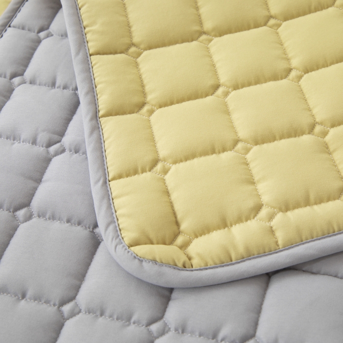 91家纺网 家纺一手货源 找家纺 拾小柒 2025新款A类原棉大豆纤维加厚床褥子床垫保护垫铺床款学生款 姜黄 学生款