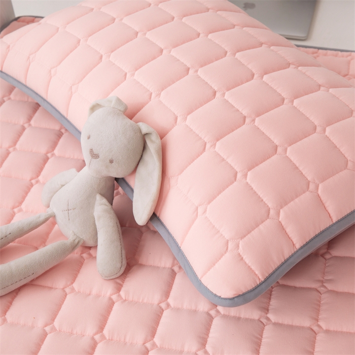 91家纺网 家纺一手货源 找家纺 拾小柒 2025新款A类原棉大豆纤维加厚床褥子床垫保护垫铺床款学生款 粉 学生款