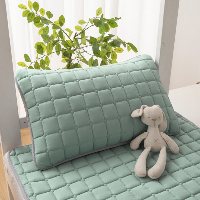 91家纺网 家纺一手货源 找家纺 拾小柒 2025新款A类原棉大豆纤维加厚床褥子床垫保护垫铺床款学生款 绿 学生款