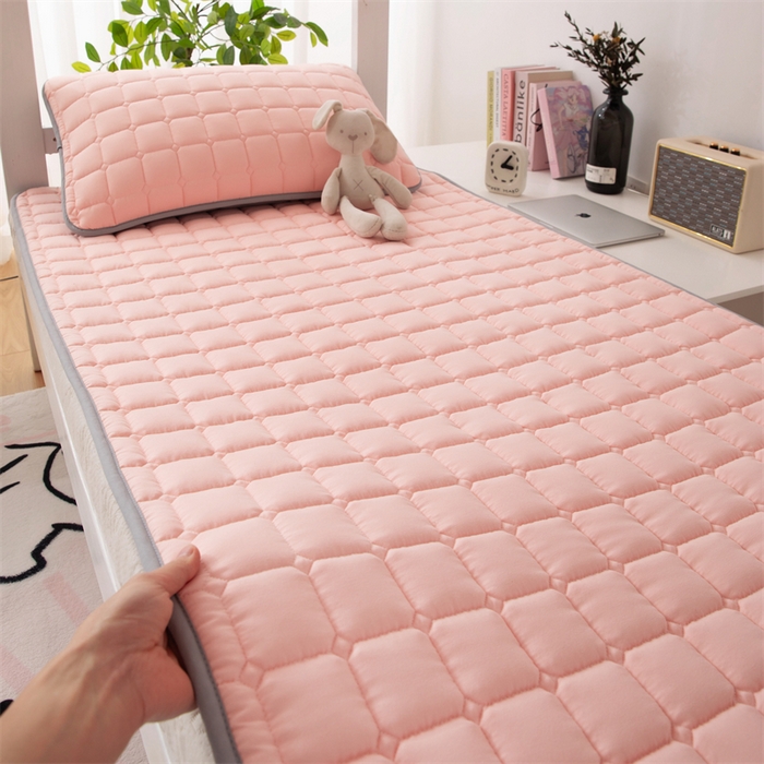 91家纺网 家纺一手货源 找家纺 拾小柒 2025新款A类原棉大豆纤维加厚床褥子床垫保护垫铺床款学生款 粉 学生款