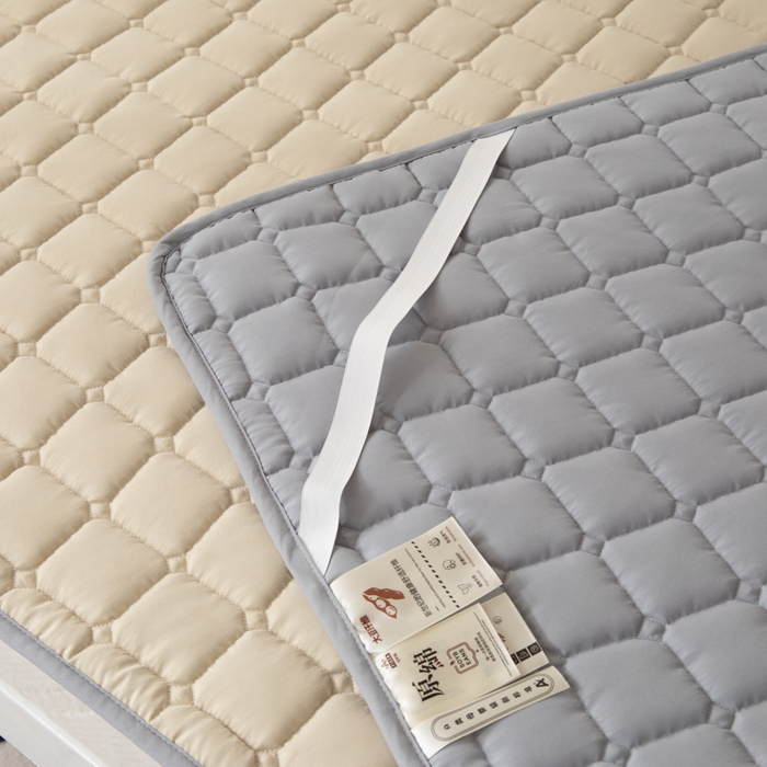 91家纺网 家纺一手货源 找家纺 拾小柒 2025新款A类原棉大豆纤维加厚床褥子床垫保护垫铺床款学生款 咖 学生款