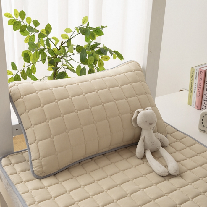 91家纺网 家纺一手货源 找家纺 拾小柒 2025新款A类原棉大豆纤维加厚床褥子床垫保护垫铺床款学生款 咖 学生款