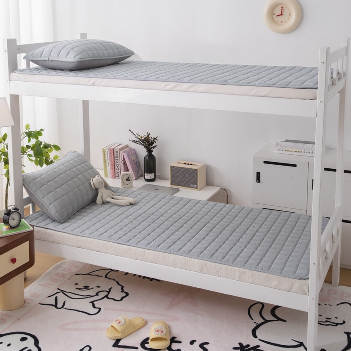 91家纺网 家纺一手货源 找家纺 拾小柒 2025新款A类原棉大豆纤维加厚床褥子床垫保护垫铺床款学生款 高级灰 学生款