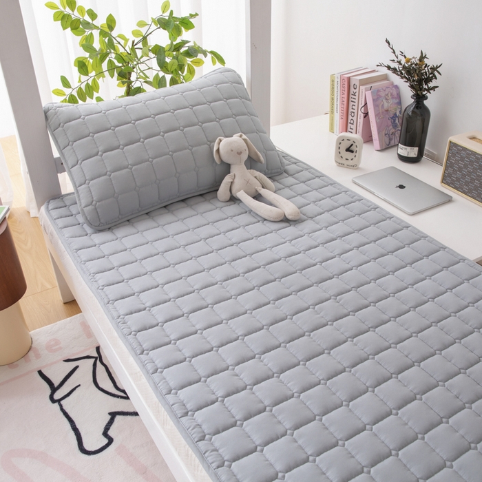 91家纺网 家纺一手货源 找家纺 拾小柒 2025新款A类原棉大豆纤维加厚床褥子床垫保护垫铺床款学生款 高级灰 学生款