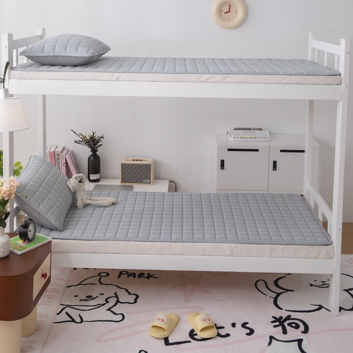 91家纺网 家纺一手货源 找家纺 拾小柒 2025新款A类原棉大豆纤维加厚床褥子床垫保护垫铺床款学生款 高级灰 学生款