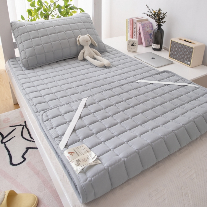 91家纺网 家纺一手货源 找家纺 拾小柒 2025新款A类原棉大豆纤维加厚床褥子床垫保护垫铺床款学生款 高级灰 学生款