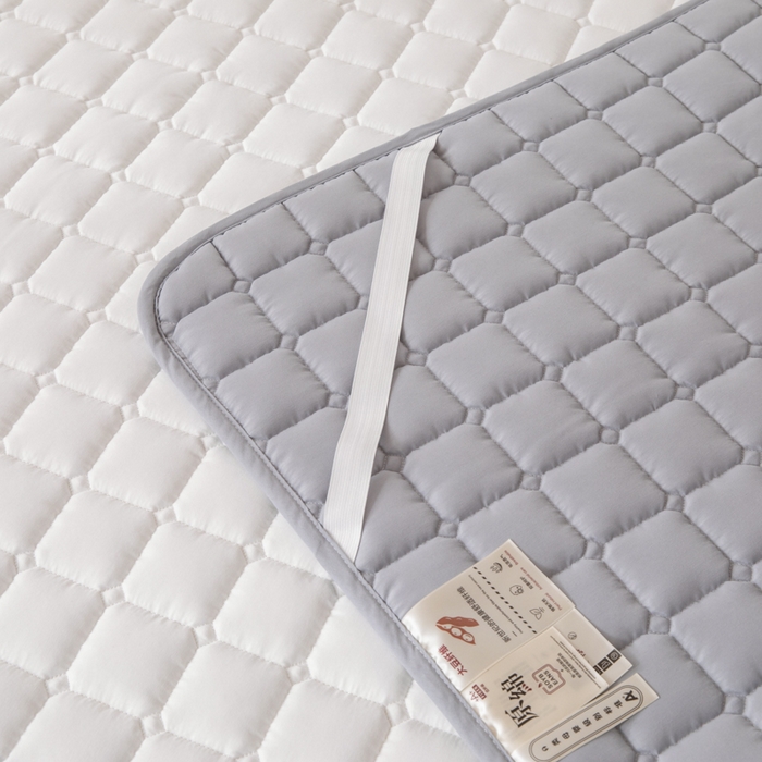 91家纺网 家纺一手货源 找家纺 拾小柒 2025新款A类原棉大豆纤维加厚床褥子床垫保护垫铺床款学生款 白 学生款