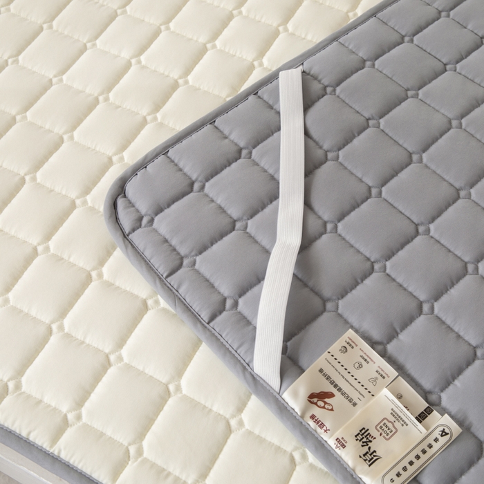 91家纺网 家纺一手货源 找家纺 拾小柒 2025新款A类原棉大豆纤维加厚床褥子床垫保护垫铺床款学生款 米白 学生款