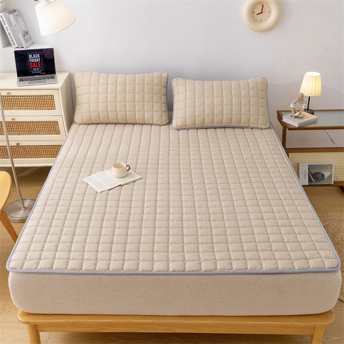 91家纺网 家纺一手货源 找家纺 （总）拾小柒 2025新款A类原棉大豆纤维加厚床褥子床垫保护垫铺床款成人款-床护垫