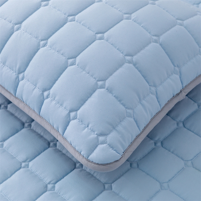 91家纺网 家纺一手货源 找家纺 拾小柒 2025新款A类原棉大豆纤维加厚床褥子床垫保护垫铺床款成人款-床护垫 蓝 成人款