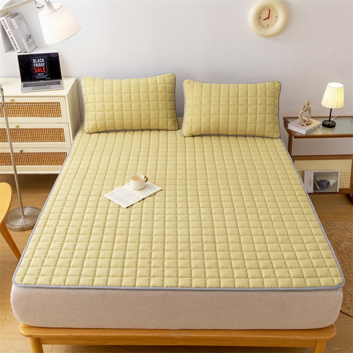 91家纺网 家纺一手货源 找家纺 （总）拾小柒 2025新款A类原棉大豆纤维加厚床褥子床垫保护垫铺床款成人款-床护垫