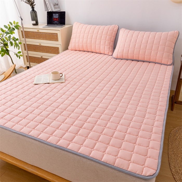 91家纺网 家纺一手货源 找家纺 （总）拾小柒 2025新款A类原棉大豆纤维加厚床褥子床垫保护垫铺床款成人款-床护垫