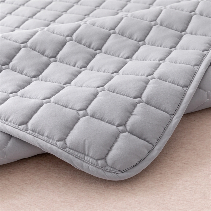 91家纺网 家纺一手货源 找家纺 拾小柒 2025新款A类原棉大豆纤维加厚床褥子床垫保护垫铺床款成人款-床护垫 高级灰 成人款