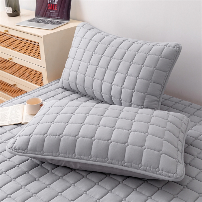 91家纺网 家纺一手货源 找家纺 拾小柒 2025新款A类原棉大豆纤维加厚床褥子床垫保护垫铺床款成人款-床护垫 高级灰 成人款