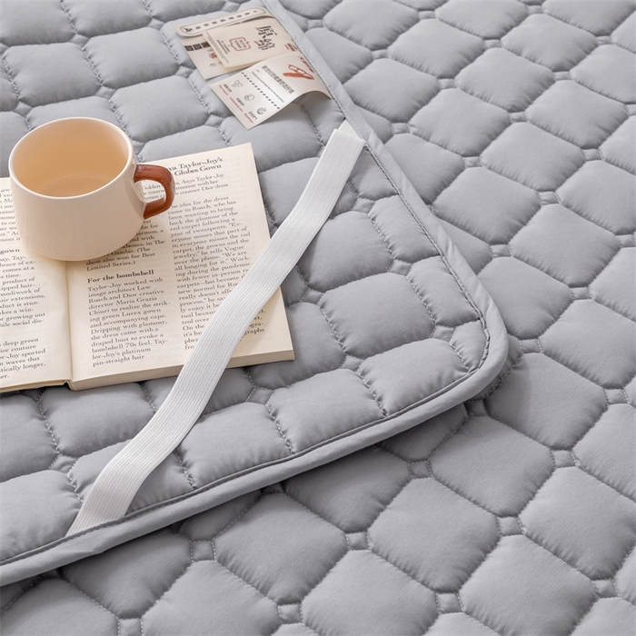 91家纺网 家纺一手货源 找家纺 拾小柒 2025新款A类原棉大豆纤维加厚床褥子床垫保护垫铺床款成人款-床护垫 高级灰 成人款