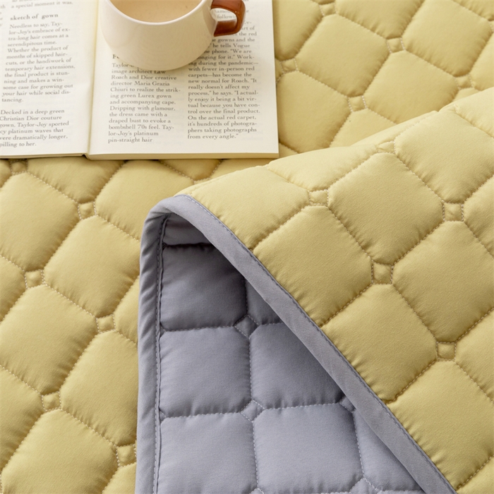 91家纺网 家纺一手货源 找家纺 拾小柒 2025新款A类原棉大豆纤维加厚床褥子床垫保护垫铺床款成人款-床护垫 姜黄 成人款